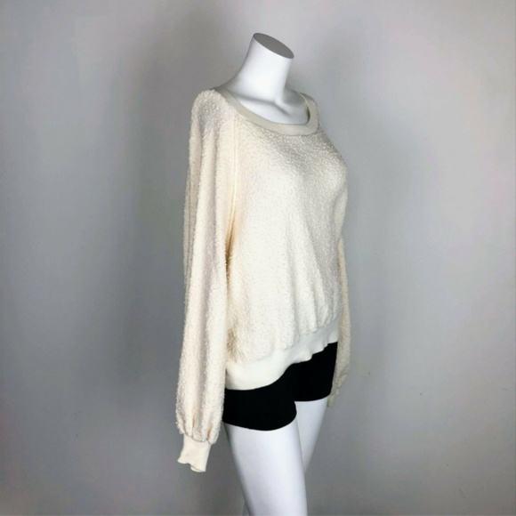 Free People Tops - Free People Long Sleeve Nubby Textured White Top